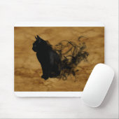 Cat Surreal Silhouette Mystical Magic Mysterious Mousepad (Mit Mouse)