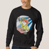 cat sushi fish china sweatshirt (Vorderseite)