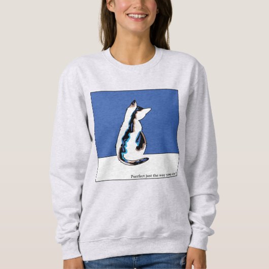 Cat Sweatshirt Blue (Vorderseite)