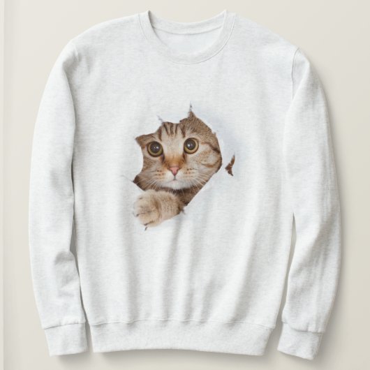 Cat Sweatshirt - Zweckmäßig gemütlich und Niedlich (Design vorne)