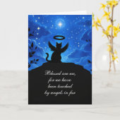 Cat Sympathy Angel Cat Looking at the Heavens Karte (Gelbe Blume)