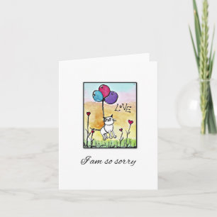 Cat Sympathy Card, ich bin so Sorry, Pet Loss Karte