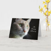 Cat Sympathy Card Karte (Gelbe Blume)