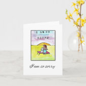 Cat Sympathy Card Karte (Gelbe Blume)