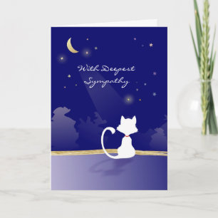 Cat Sympathy Card - Moon and Stars Karte