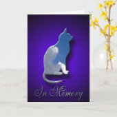 Cat Sympathy Card | Verlust der Heimat-Katze Karte (Gelbe Blume)
