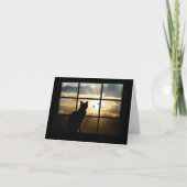 Cat Sympathy Loss of Cat with Beautiful Silhouette Karte (Vorderseite)