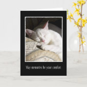 Cat Sympathy Loss of Pet Card Karte (Gelbe Blume)