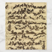 Cat Symphony, 1868, Moritz von Schwind Weinetikett (Einzelnes Label)