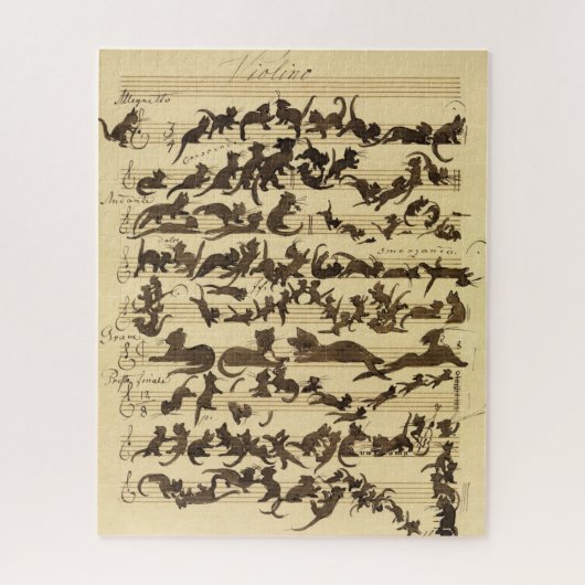 Cat Symphony von Moritz von Schwind Puzzle (Vertikal)