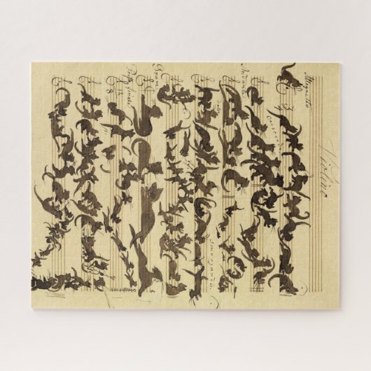 Cat Symphony von Moritz von Schwind Puzzle (Horizontal)