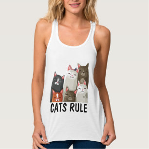 CAT-T - SHIRT, KATZREGELN TANK TOP