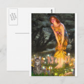 CAT (Tabby1) - Mitte Eve Postkarte (Vorne/Hinten)