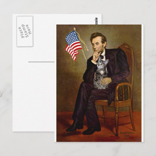 CAT (Tabby2) - Lincoln Postkarte (Vorne/Hinten)