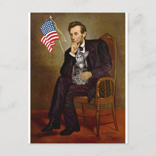 CAT (Tabby2) - Lincoln Postkarte (Vorderseite)