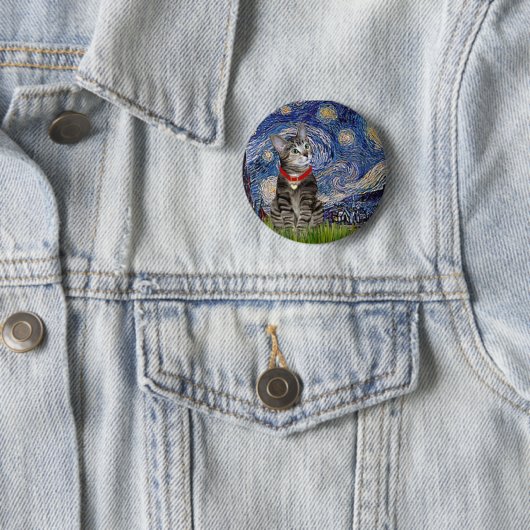 CAT (Tabby2) - Starry Night Button (Beispiel)