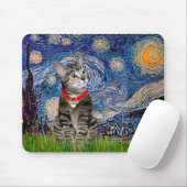 CAT (Tabby2) - Starry Night Mousepad (Mit Mouse)