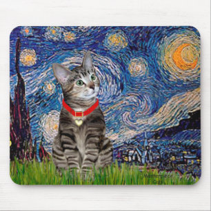 CAT (Tabby2) - Starry Night Mousepad