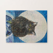 Cat Tabby Tiger Kitten Maureen Girard Moon Puzzle (Horizontal)