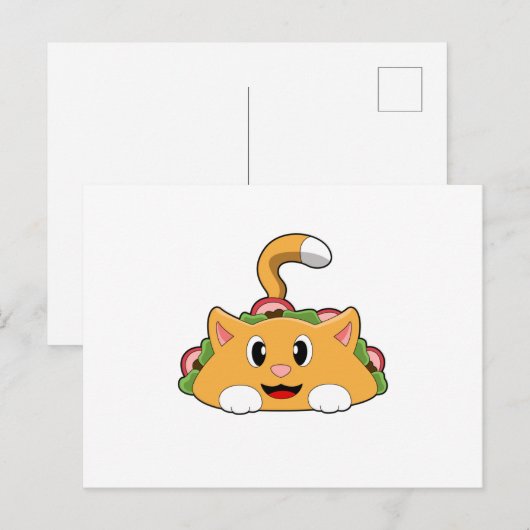 Cat Taco Postkarte (Vorne/Hinten)