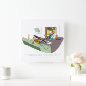 Cat Talk Quadratische Wanduhr (Zuhause)