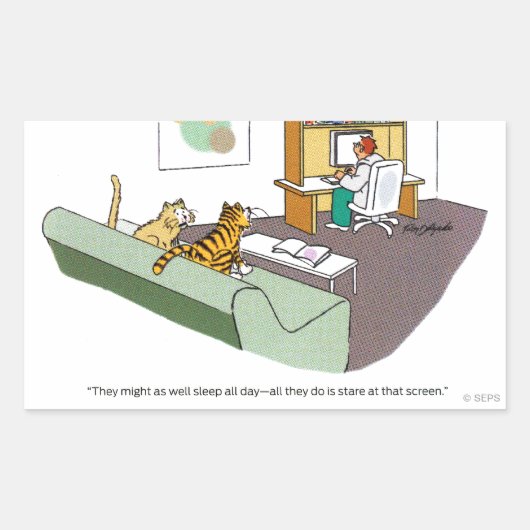 Cat Talk Rechteckiger Aufkleber (Vorderseite)