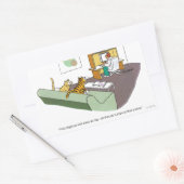 Cat Talk Rechteckiger Aufkleber (Umschlag)