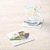 Cat Talk Rechteckiger Pappuntersetzer (Vor Ort)