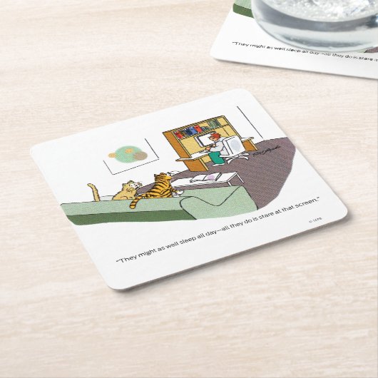 Cat Talk Rechteckiger Pappuntersetzer (angewinkelt)