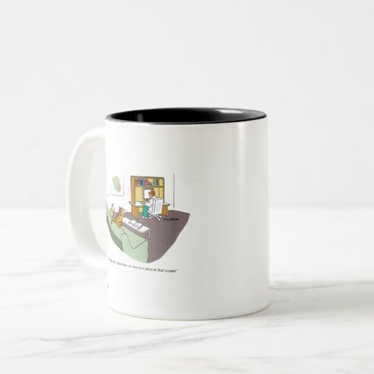 Cat Talk Zweifarbige Tasse (Vorderseite Links)