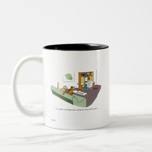 Cat Talk Zweifarbige Tasse (Links)