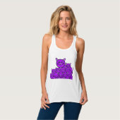 Cat Tank Top (Vorderseite Vollansicht)