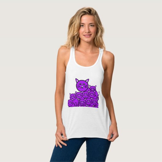 Cat Tank Top (Vorderseite Vollansicht)