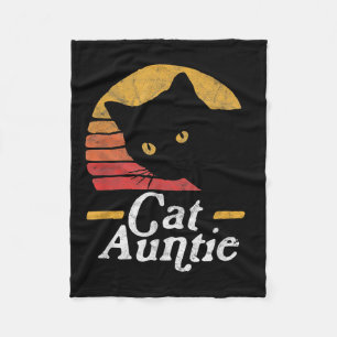 Cat Tante Vintag Achtzigartige Art Sun Cat Retro D Fleecedecke