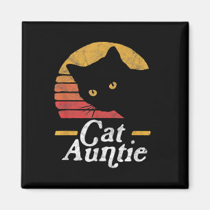 Cat Tante Vintag Achtzigartige Art Sun Cat Retro D Magnet