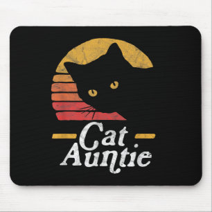 Cat Tante Vintag Achtzigartige Art Sun Cat Retro D Mousepad