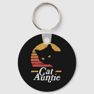 Cat Tante Vintag Achtzigartige Art Sun Cat Retro D Schlüsselanhänger