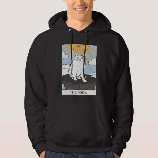 Cat Tarot Card The Fool Meme Cat Hoodie (Vorderseite)