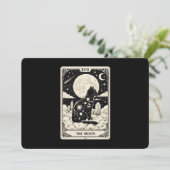 Cat Tarot Card The Moon Graphic Einladung (Stehend Vorderseite)