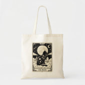 Cat Tarot Card The Moon Graphic Tragetasche (Vorne)