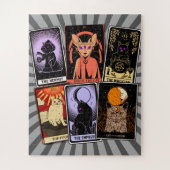Cat Tarot Cards - Halloween Kaiserin. Hermit, Narr Puzzle (Vertikal)