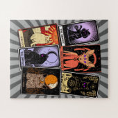 Cat Tarot Cards - Halloween Kaiserin. Hermit, Narr Puzzle (Horizontal)