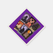 Cat Tarot Cards - Halloween Kaiserin. Hermit, Narr Serviette (Ecke)
