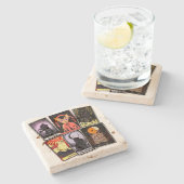 Cat Tarot Cards - Halloween Kaiserin. Hermit, Narr Steinuntersetzer (Seitenansicht)