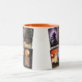 Cat Tarot Cards - Halloween Kaiserin. Hermit, Narr Zweifarbige Tasse (Mittel)
