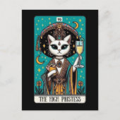 Cat-Tarot der Hohepriestess Postkarte (Vorderseite)