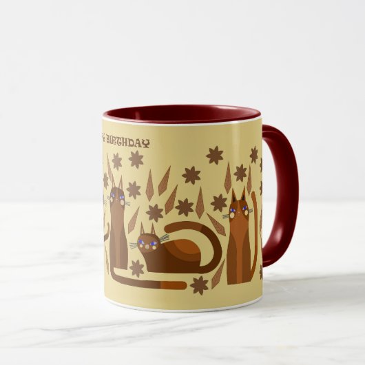 CAT-TASSE FÜR DEN GEBURTSTAG TASSE (VorderseiteRechts)