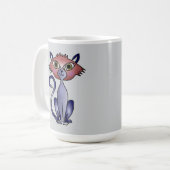 Cat Tasse - Geschenk für die blaue Katze (Vorderseite Links)