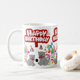 Cat Tasse Happy Birthday Tasse