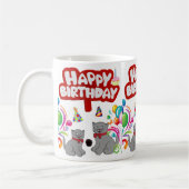 Cat Tasse Happy Birthday Tasse (Links)